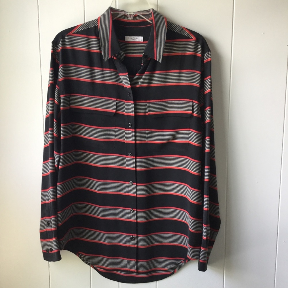 Equipment Femme Silk Button Down Blouse